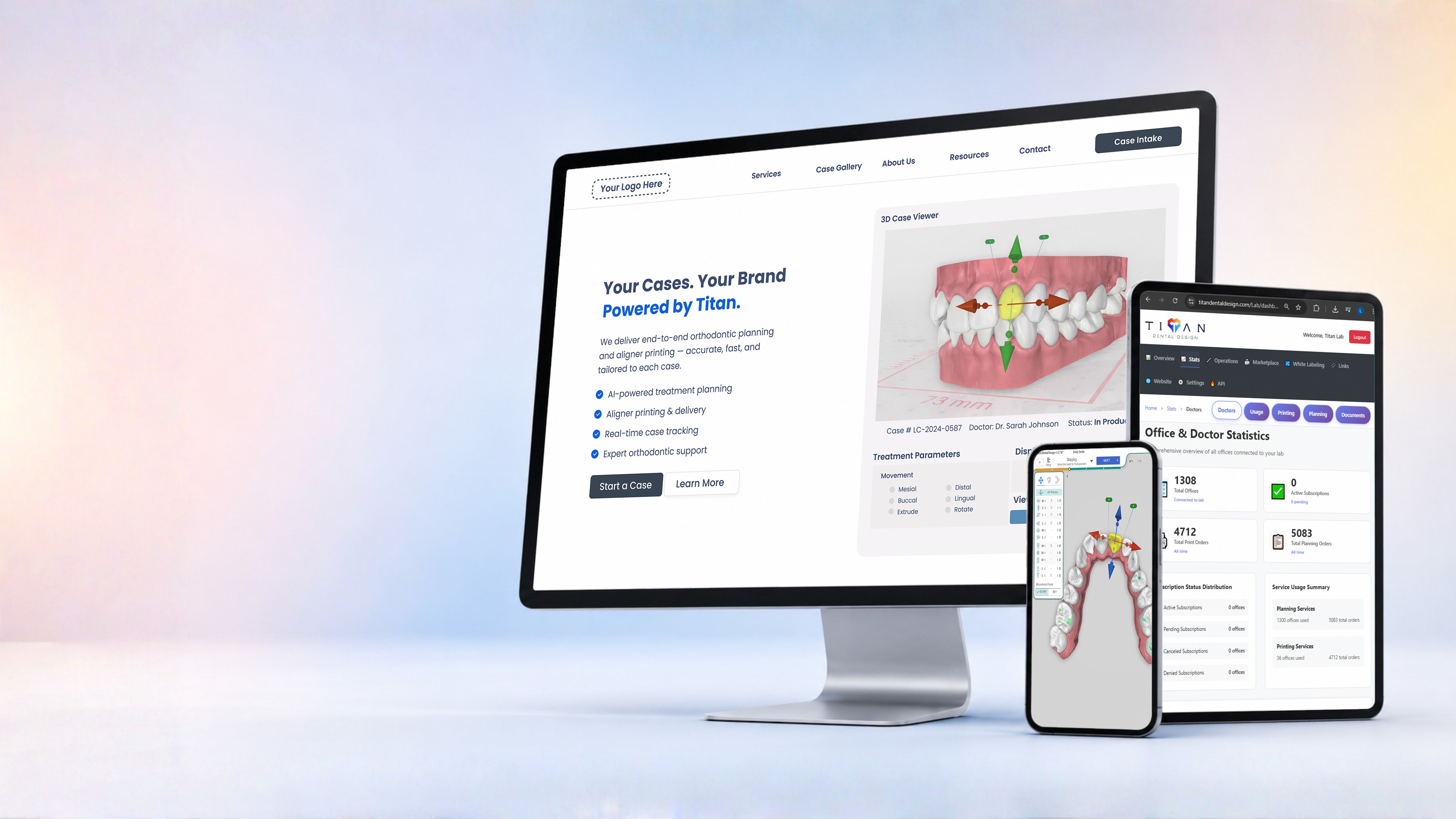 Titan Lab Platform — multi-device view